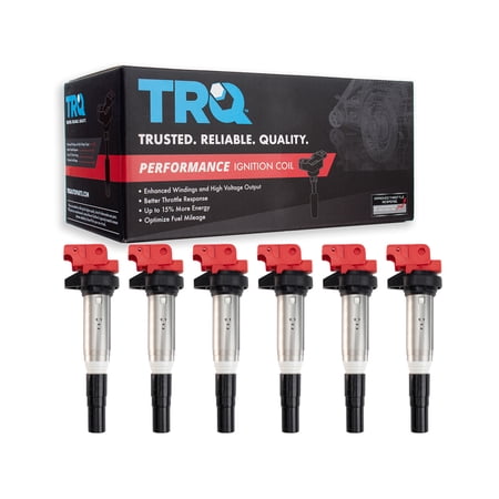 TRQ Performance 6pc Ignition Coil Set for BMW 128i 328i 528i M2 Z4 3.0L 2.5L ICA61972 Fits select: 2003-2018 BMW X5, 2003-2006 BMW 325