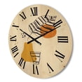thumbnail image 3 of Designart 'Abstract Shapes Botanical Minimalist Leaf' Modern Wood Wall Clock, 3 of 5