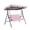 Pink, variant on Garden Swing Covers Waterproof, 3 Seat Swing Replacement Cushions Cover Set, Patio Swings Canopy Replacement for 2-3 Seater, 76 x 49 Outdoor Swing Top Cover with Seat Cover, 210D Oxford Fabric