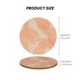 thumbnail image 3 of Multi-Shape Mdf Cork Coaster 4 Pieces Of Anti-Slip, Anti-Wear And Anti-Fouling 3.9in Easy To Clean And Stable Structure Lightsalmon Geometric Lines_1 Round Shape, 3 of 7