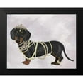 thumbnail image 2 of Fab Funky 24x20 Black Modern Framed Museum Art Print Titled - Dachshund and Pearls, 2 of 5