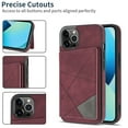 thumbnail image 2 of SaniMore for iPhone 13 Pro Max 6.7" PU Leather Case RFID Blocking, Back Magnetic Button Flip Wallet Cover Built-in Card Slot & Multi-Angle Kickstand Ultra-Thin Full Body Protective Shell, Winered, 2 of 8