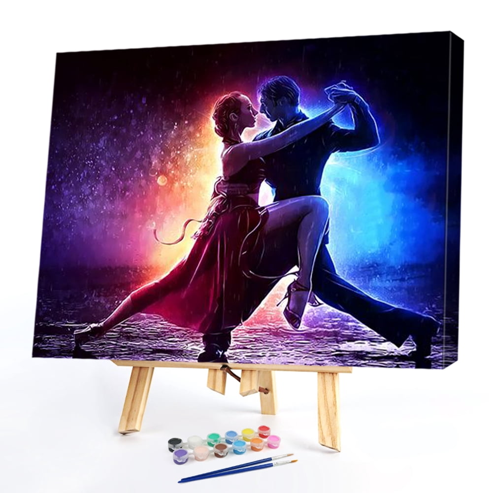 Kit De Pintar Por Números Para Adultos – Lienzo 50x40 Cm 'Árbol De Otoño', Incluye Pinceles Y Pinturas Acrílicas