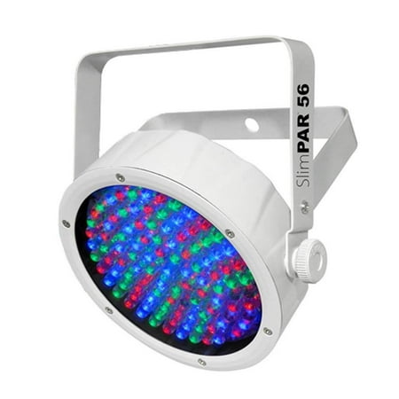 CHAUVET DJ SlimPar 56 LED DMX Flat Can RGB Wash Light Effect Fixture, White