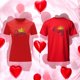 thumbnail image 3 of Playera En Duo Para Parejas De Queen y King 14 De Febrero San Valentin Color Rojo Talla Grande Marca Emil SaEs, 3 of 4