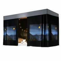 AUQ Students Bunk Bed Curtain Dormitory Bottom Bunk Blackout Bed Curtains Stylish Mosquito Protection Nets Canopy Bed Tent Dustproof Curtains