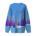 thumbnail image 4 of Aoiroe Fashion Clothing,Scoop Neck Long Sleeve Tops For Women,Fall Basic Clothes 2025,Sweatshirt For Women,Basic Sweaters For Women,Winter Clothing For Women,Oversized Sweater,Blue,L, 4 of 4