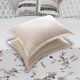 thumbnail image 4 of Funda de almohada de color liso, 2 uds., funda de almohada mezclada de lino y algodón suave, color Beige, 51x76cm, 4 of 8