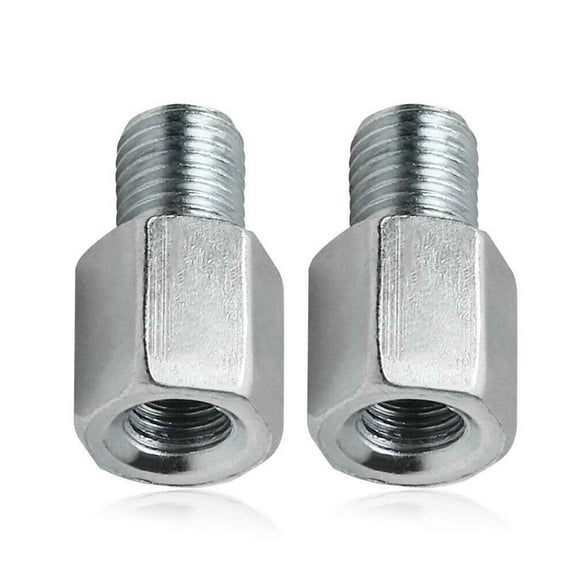 2pcs Motorcycle or Scooter Mirror Adapters - 8mm to 10mm clockwise threaded