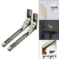 thumbnail image 4 of Almencla Metal Triangle Folding Angle Bracket Shelf Bracket Heavy 14in brushed, 4 of 8