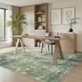 thumbnail image 2 of SIXHOME 8'x10' Abstract Area Rugs Modern Soft Washable Rug Neutral Non-Slip Indoor Rug for Living Room Bedroom Dining Room Office Lightweight Foldable Carpet Ideal for High Traffic Areas Green, 2 of 7