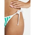 thumbnail image 3 of No Boundaries Sporty Striped Side Tie Bikini Bottoms, Women’s XXS-XXL, 3 of 5