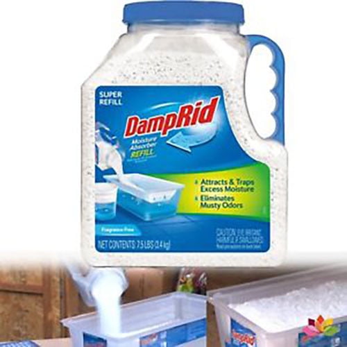 Moisture Absorber Refill 7.5 lbs Eliminates Musty Odors Fragrance Free DampRid