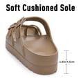 thumbnail image 6 of Litfun Slides for Women Thick Soles Slide Sandals with Arch Support Adjustable Buckle Platform Sandals, Brown, 6.5-7, 6 of 7