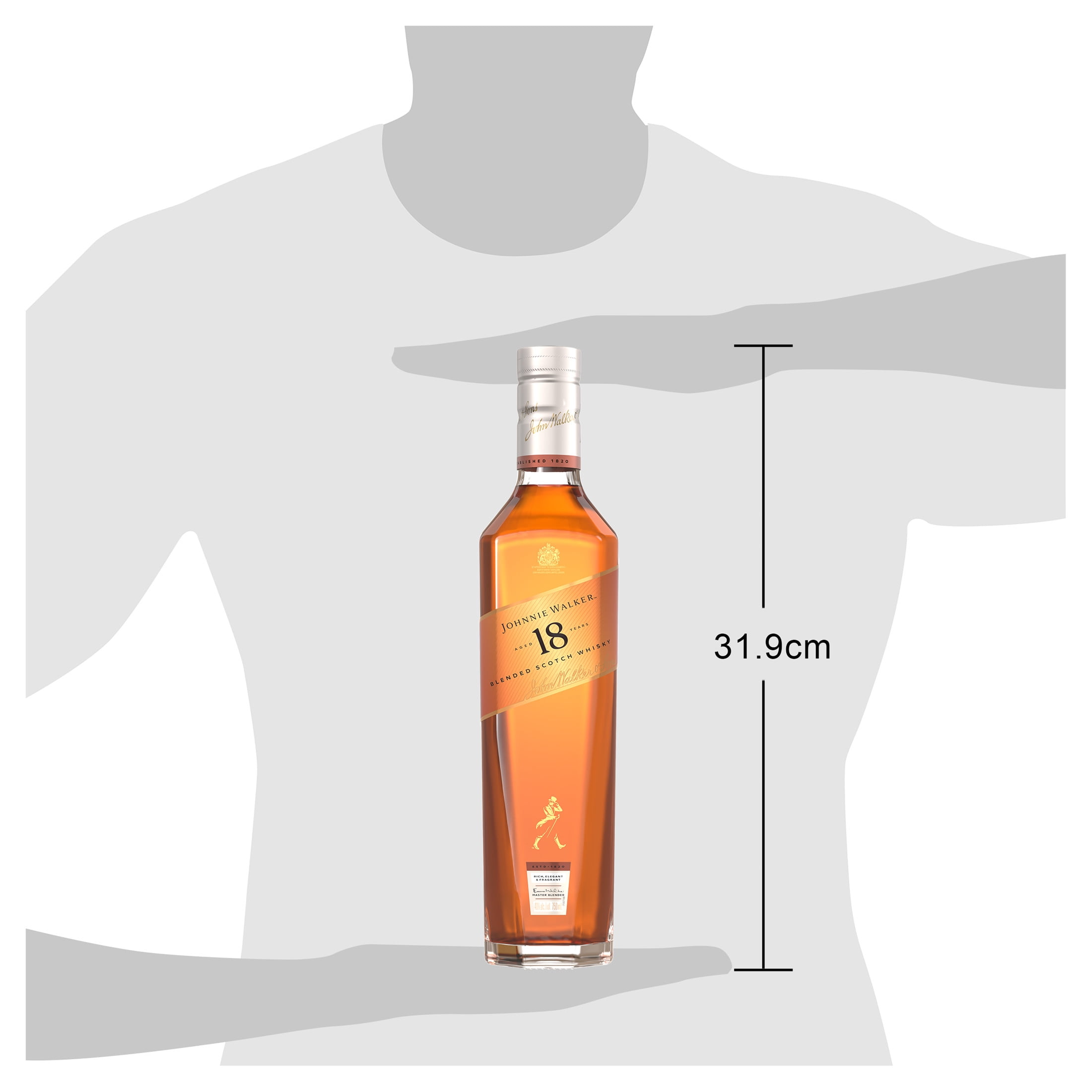 Johnnie Walker Aged 18 Years Blended Scotch Whisky, 750 mL, 40