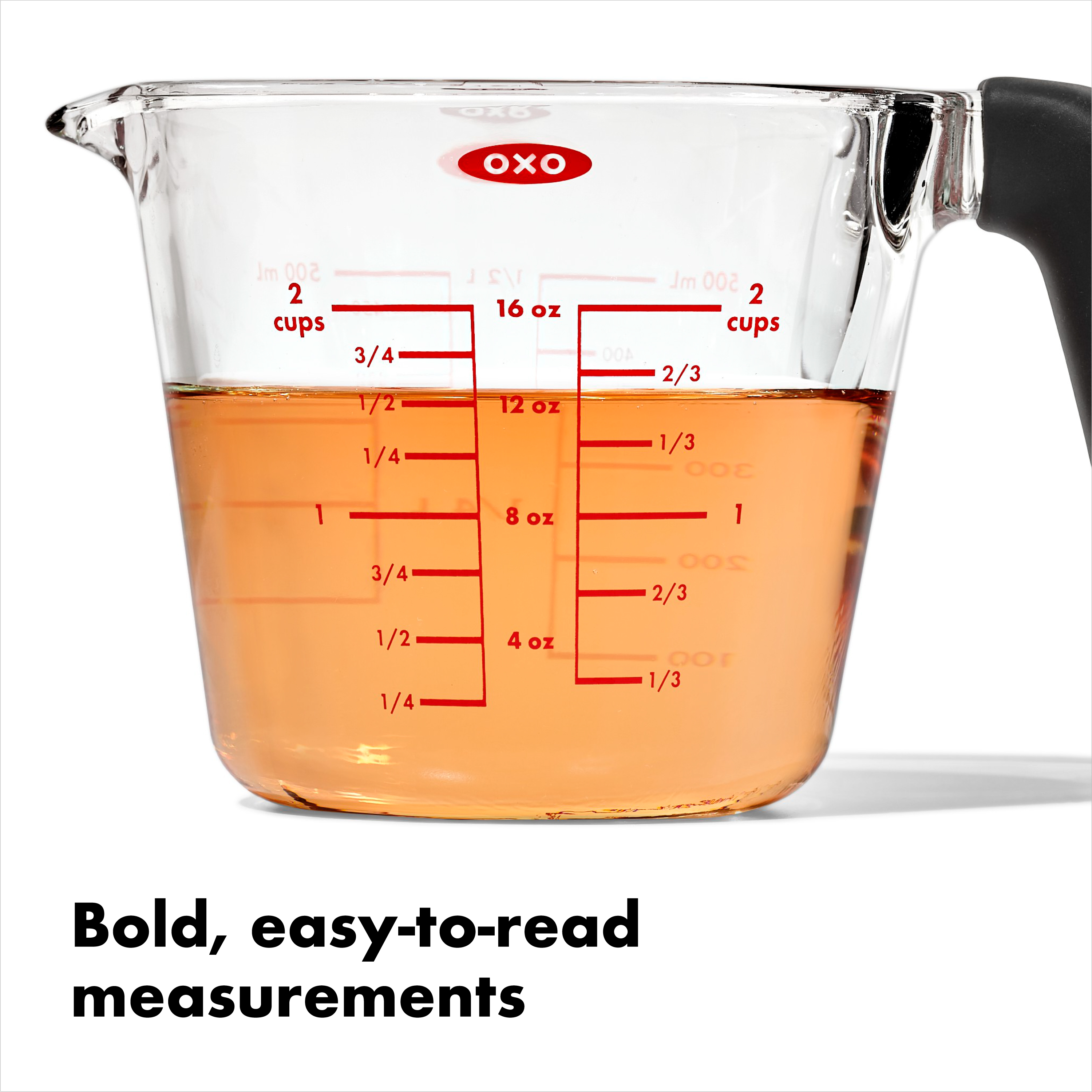 OXO SoftWorks 2 Cup Glass Measuring Cup, Clear photo 4