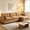 Yellow, variant on RIAFUN Single Armchair with Ottoman, Modern Corduroy Cloud Couch with Convertible Chaise, Oversized 56" Deep Seat Upholstered Sofa Set, Comfy Modular Small Space Furniture for Living Room, Beige