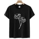 thumbnail image 4 of Gibobby Casual Playera de Manga Corta para Mujer Camiseta con estampado girasol para mujer, camiseta informal manga corta con gráfico, camisetas ajustadas informale(Negro,M), 4 of 5