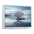 thumbnail image 2 of Designart "White Tree Shades Of Calm" Landscape Trees Floater Framed Canvas Art Print, 2 of 7