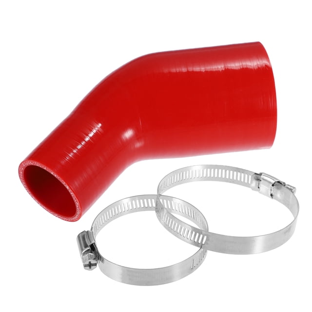 1 juego de 45 grados Unique Bargains reductor de codo de coche acoplador de manguera de silicona rojo 51-76 mm