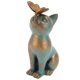 thumbnail image 2 of Estatuilla de gato, detalles exquisitos, estilo retro, textura moteada, estatua de gato sentado de resina duradera para jardín, oficina, Patio, 2 of 5
