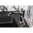 thumbnail image 4 of Kingston Brass KSD3546TKL Hallerbos One-Handle 1-Hole Bathroom Faucet with Deck Plate and Push Pop-Up Drain in Polished Nickel, 4 of 7