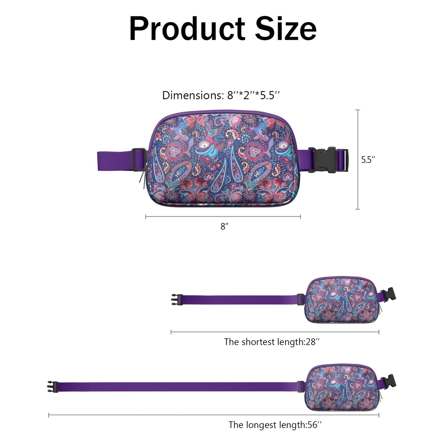 Nokogo Women's Fashionable Waterproof Running Belt, Purple