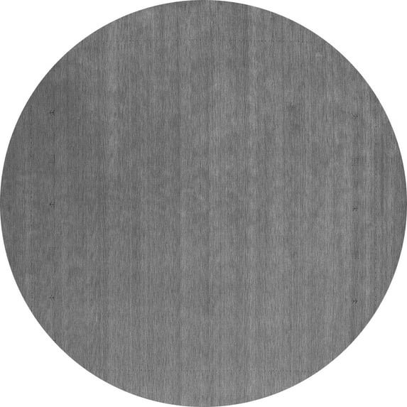 Ahgly Company Indoor Round Abstract Gray Contemporary Area Rugs, 6' Round