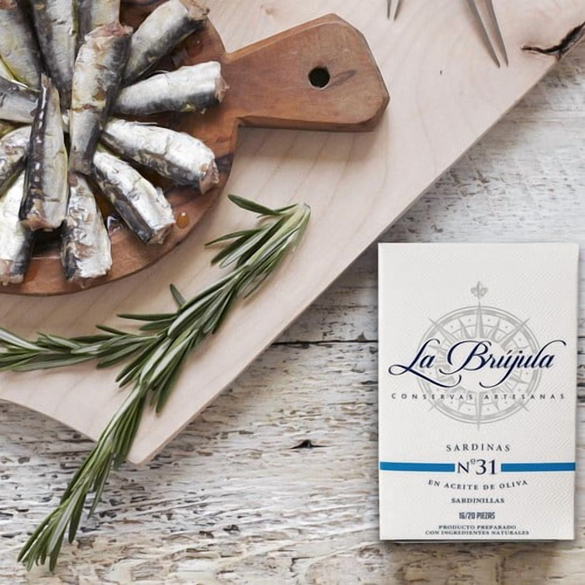 Brindisa La BrÃºjula Galician Small Sardines "Sardinillas" 115g, British Import (Pack of 3)