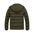 thumbnail image 3 of Wantdo Men's Puffer Jacket Winter Thicken Cotton Coat Snow Jacket with Hood Army Green M, 3 of 11