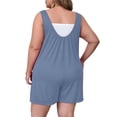 thumbnail image 2 of Gleelist Women's Plus Size Sleeveless Jumpsuit Wide Leg Shorts Romper Loose Fit Overalls with Pockets Summer Outfit XL-5XL, 2 of 5