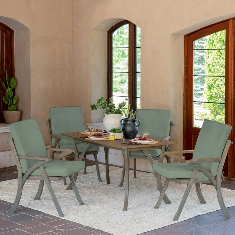 Sage green dining chair cushions sale