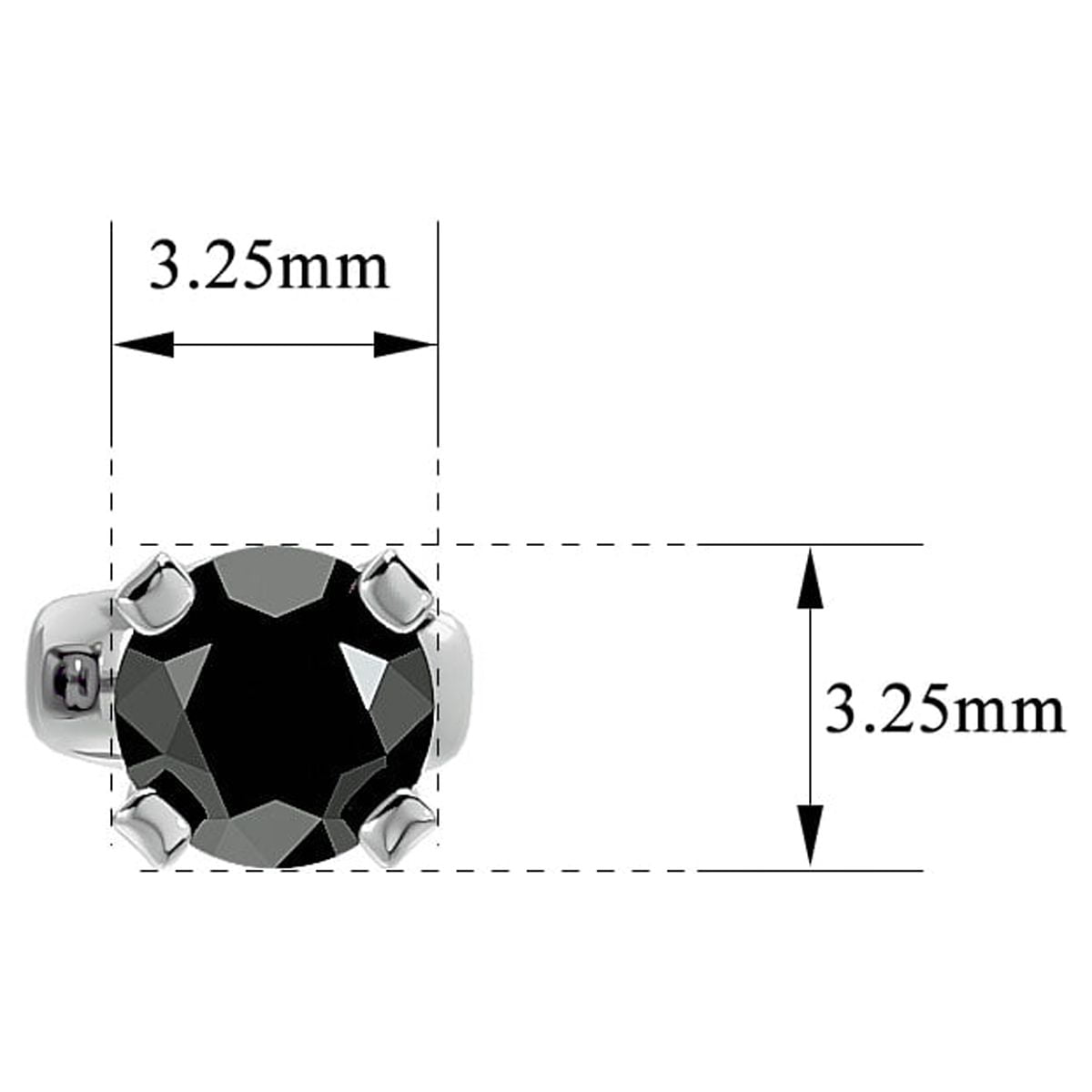 SuperJeweler 1/3ct Black Diamond Stud Earrings in White Gold for Women
