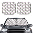 thumbnail image 2 of Balery 2 Piece Tulips Flowers Car Windshield Sun Shade|Foldable Front Windshield Shade for Car Front Window for Most Sedans SUV Truck-, 2 of 7