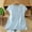 Blue, variant on Summer Women Tank Top Cotton Linen Purple Tops Flowy Sleeveless Crew Neck Peplum Loose Fit Women's T Shirts