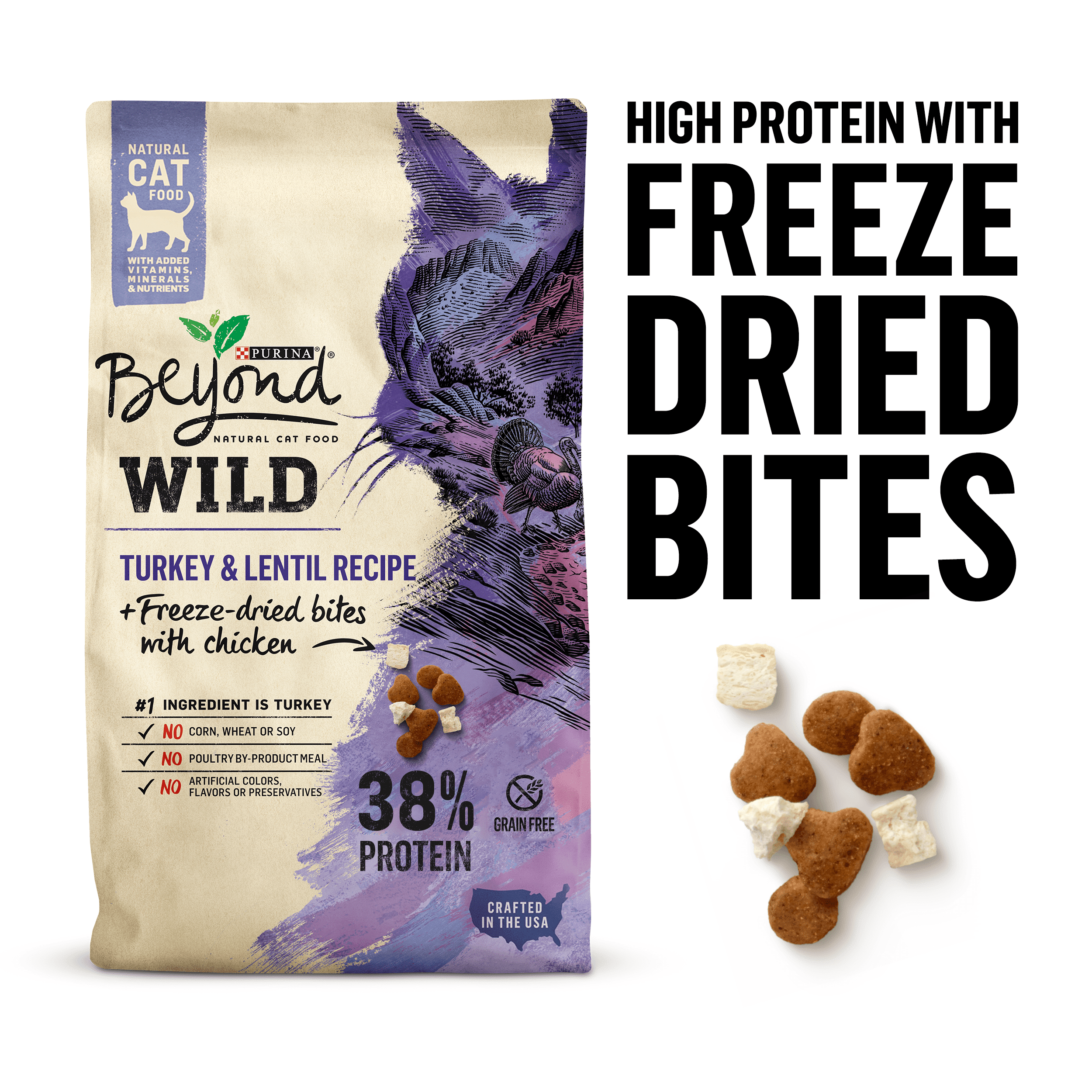 Purina Beyond High Protein, Grain Free, Natural Dry Cat Food, WILD