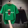 thumbnail image 4 of Shirts Shorts Suit Man Oversized Clothing Summer Tracksuit Casual Streetwear Korea Style Bear Cotton Mens T-Shirt Sets, 4 of 7