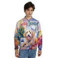 thumbnail image 4 of Watercolor Hello Winter Goldendoodle Chill Christmas Welcome All Over Print 3D Baseball Jacket Doodle Dog Lover Gifts Idea Bomber Jacket Softball - 00016, 4 of 6