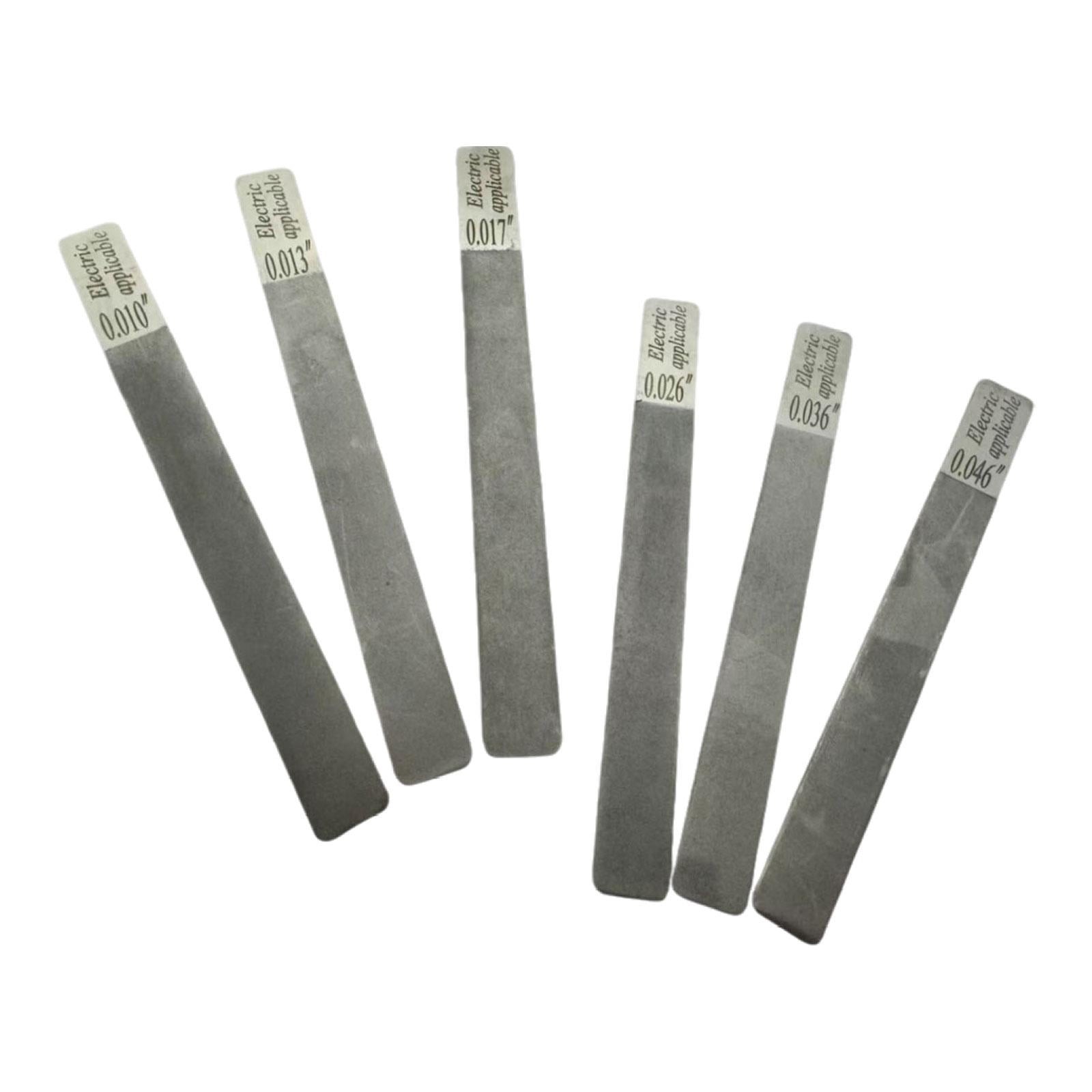 LeeQinersw 6Pcs Guitar Gauged Nut Slotting File Set Stainless Steel for Repairing Parts Electric 10 to 46