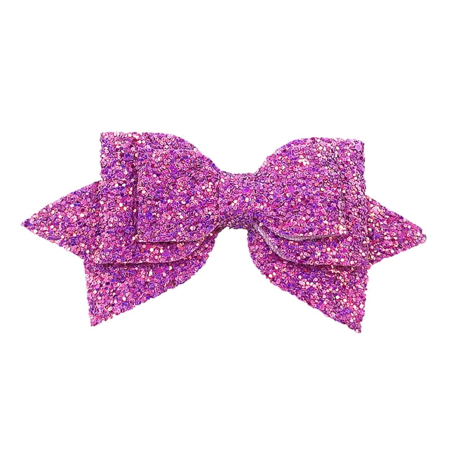 Qarigey Accesorio para el cabello con pinza para el cabello con lentejuelas brillantes de cuero, accesorios para el cabello para niñas, Accesorio para el cabello Color 4