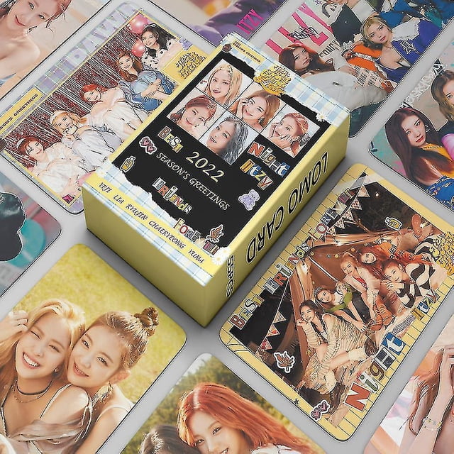 55 unids/set Kpop Itzy mejores amigos para siempre 2022 tarjetas Lomo temporada de felicitación tarjetas para álbumes de fotos sesión fotográfica postal moda coreana