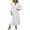 White, variant on Women's Casual Dress with Pockets Polyester Minimalist Swing Dress Black XXL