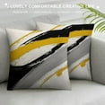 thumbnail image 3 of PIKWEEK Black Gold Throw Pillow Covers Modern Abstract Art Pillowcase Minimalist Ink Line Cushion Covers Decorative Square Pillow Case for Sofa Bed Living Room,, 3 of 5