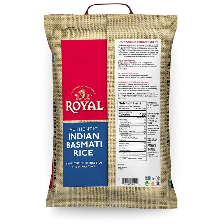 Royal basmati rice burlap bag deals