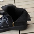 thumbnail image 5 of Womens Boots Flatform Low Heel Round Toe Lace-Up Ankle Booties Women Fashion Casual Comfortable Versatile Solid Color Fall Winter Shoes Dark Blue 9, 5 of 10