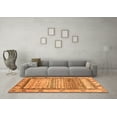 thumbnail image 3 of Ahgly Company Indoor Rectangle Abstract Orange Modern Area Rugs, 4' x 6', 3 of 4