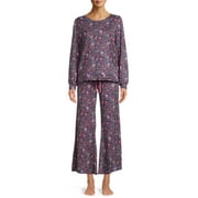 Jessica Simpson Women's Floral Top and Pants Sleep Set, 2-Piece