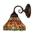 thumbnail image 5 of Meyda Lighting 8" Wide Tiffany Poinsettia Wall Sconce - N/A, 5 of 7