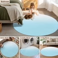thumbnail image 6 of Blue White Ombre Large Area Rugs for Bedroom Living Room, Soft Non Slip Carpet Bedside Rug, Gradient Color Modern Abstract Art Round Floor Cover Kitchen Accent Rug 7' for Dining Room/Office, 6 of 9