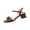Brown, variant on Army Green Ladies Soft Leather Buckle Sandals Comfortable Flat Summer Beach Open Toe Casual Dress Shoes For Women